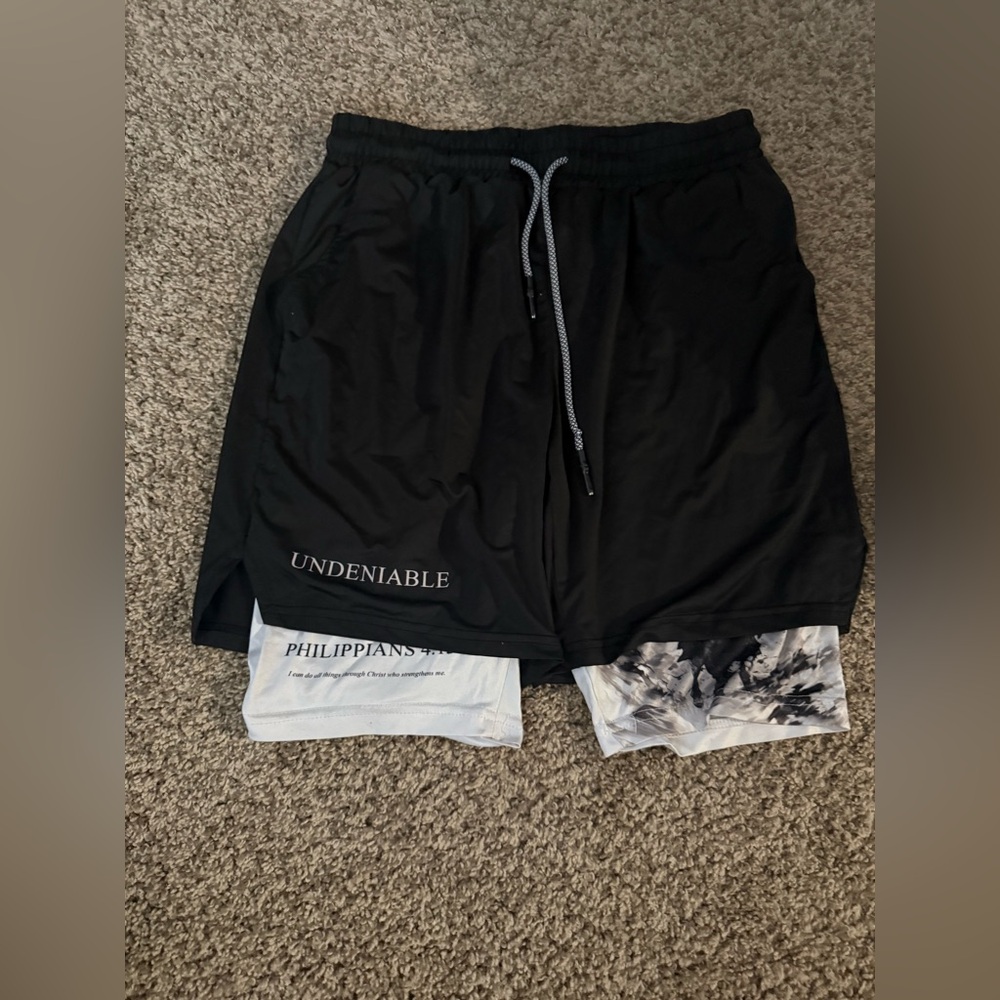 Black Men's Athletic Shorts